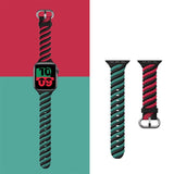 Three-Tone Twist Band for Apple Watch 41mm / 40mm / 38mm - Red Black Green
