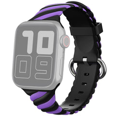 Two-Tone Twist Band for Apple Watch 41mm / 40mm / 38mm - Purple Black