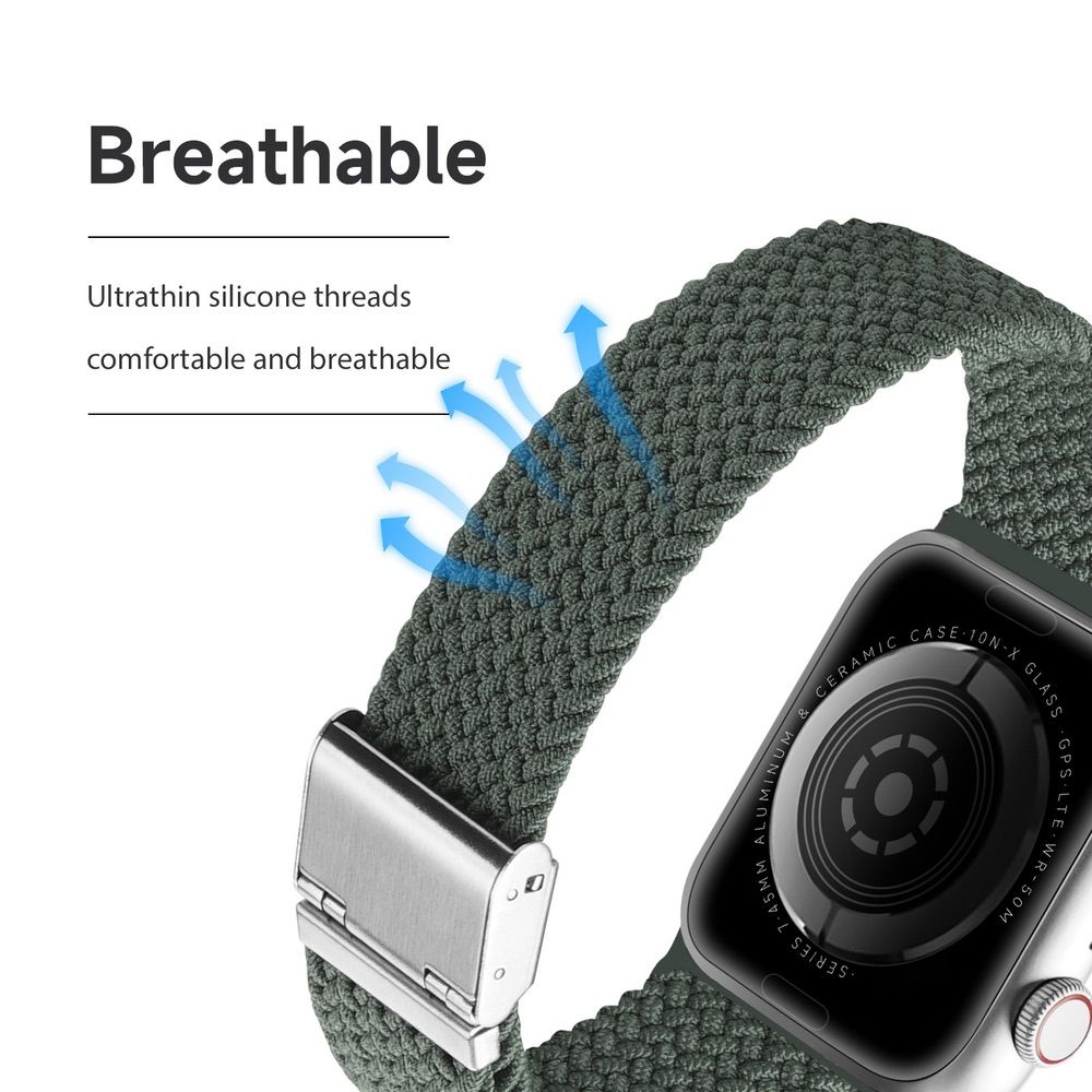 Apple Watch 49mm / 45mm / 44mm / 42mm Band Braided Dux Ducis - Olive Green