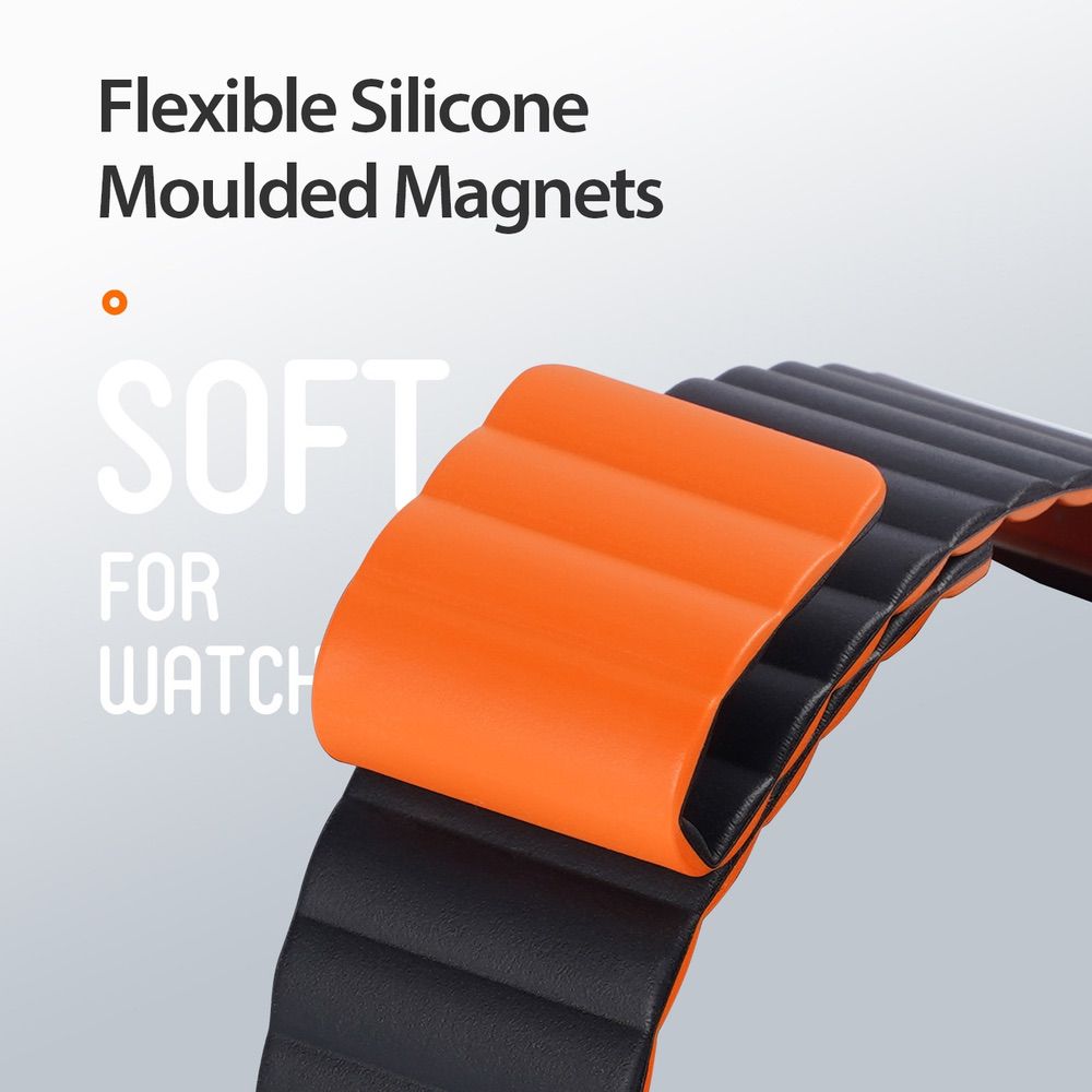 Apple Watch 49mm Band Silicone Magnetic Chain Series Dux Ducis - Black