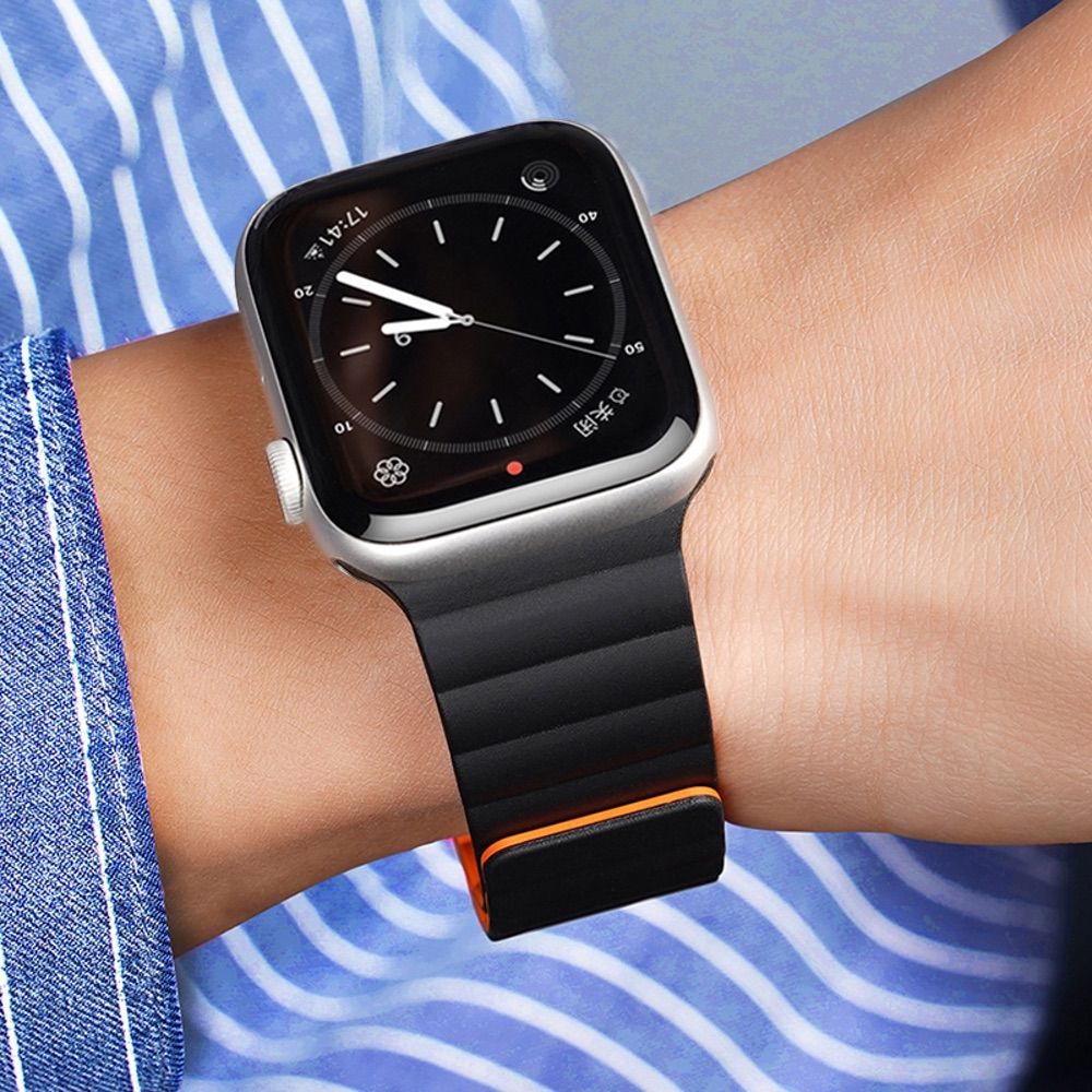 Apple Watch 49mm Band Silicone Magnetic Chain Series Dux Ducis - Black