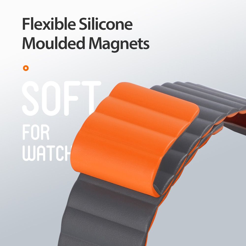 Apple Watch 49mm Band Silicone Magnetic Chain Series Dux Ducis - Grey