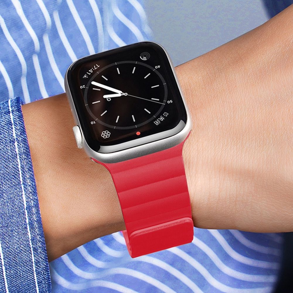 Apple Watch 49mm Band Silicone Magnetic Chain Series Dux Ducis - Red