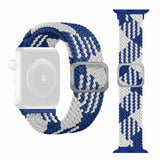 Braided Band for Apple Watch 41mm / 40mm / 38mm - Blue and White