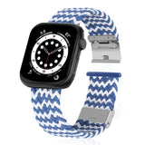 Braided Band for Apple Watch 41mm / 40mm / 38mm - Blue White