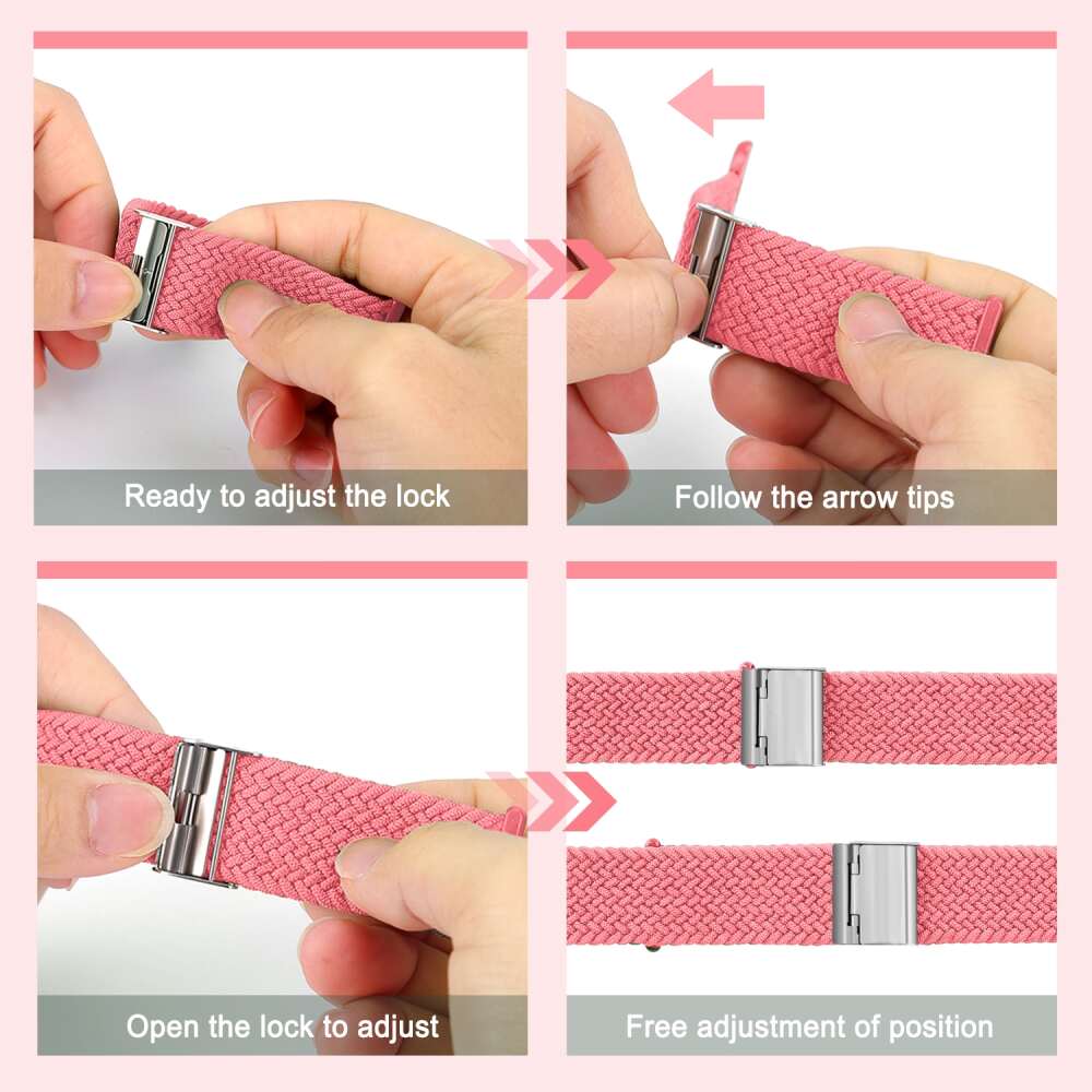 Braided Band for Apple Watch 41mm / 40mm / 38mm - Pink