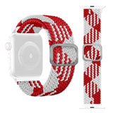 Braided Band for Apple Watch 41mm / 40mm / 38mm - Red and White