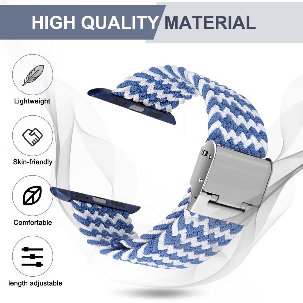 Braided Band for Apple Watch 49mm / 45mm / 44mm / 42mm - Blue