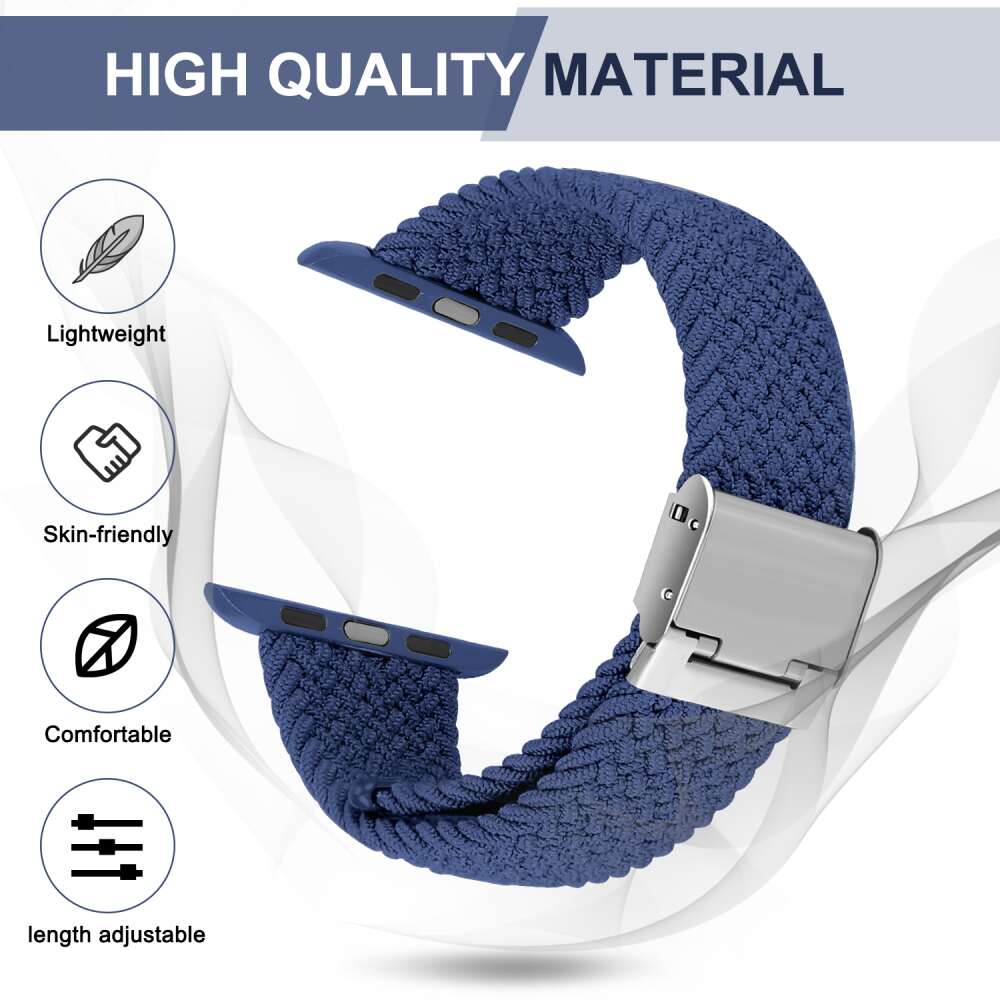 Braided Band for Apple Watch 49mm / 45mm / 44mm / 42mm - Cold Sea Blue