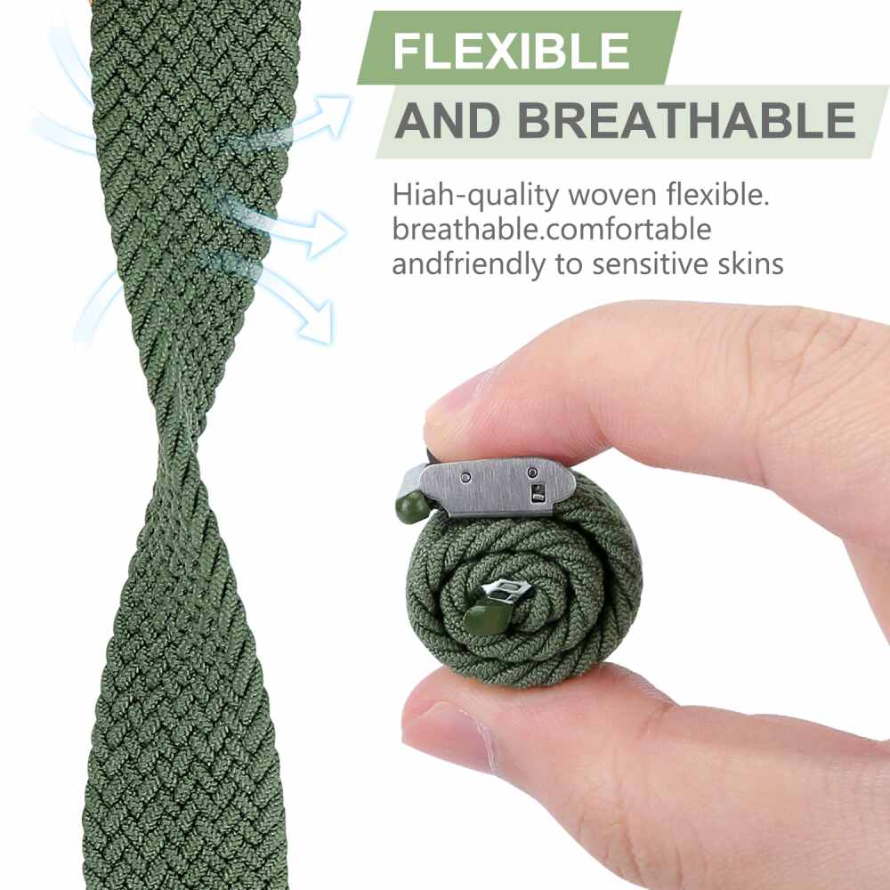 Braided Band for Apple Watch 49mm / 45mm / 44mm / 42mm - Olive Green