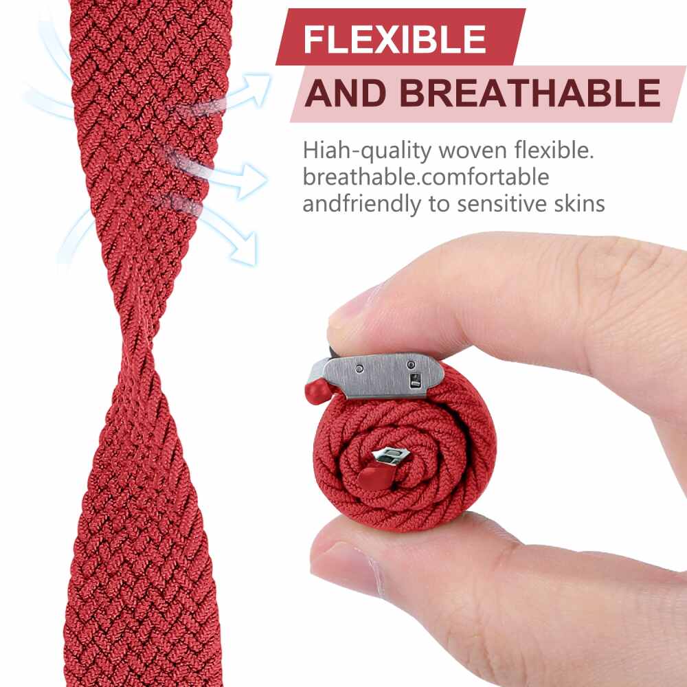 Braided Band for Apple Watch 49mm / 45mm / 44mm / 42mm - Red