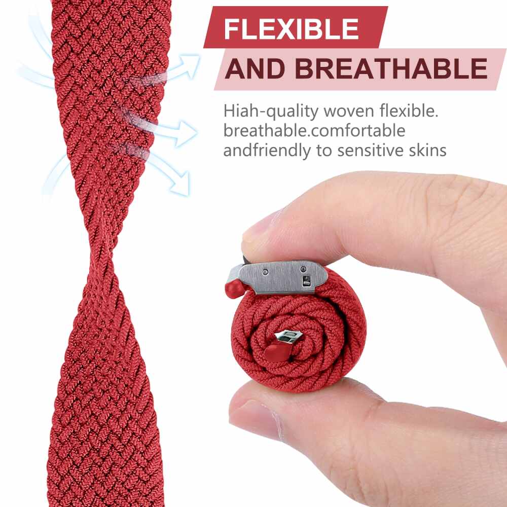 Apple Watch Band 49mm / 45mm / 44mm / 42mm With woven Braided - Red
