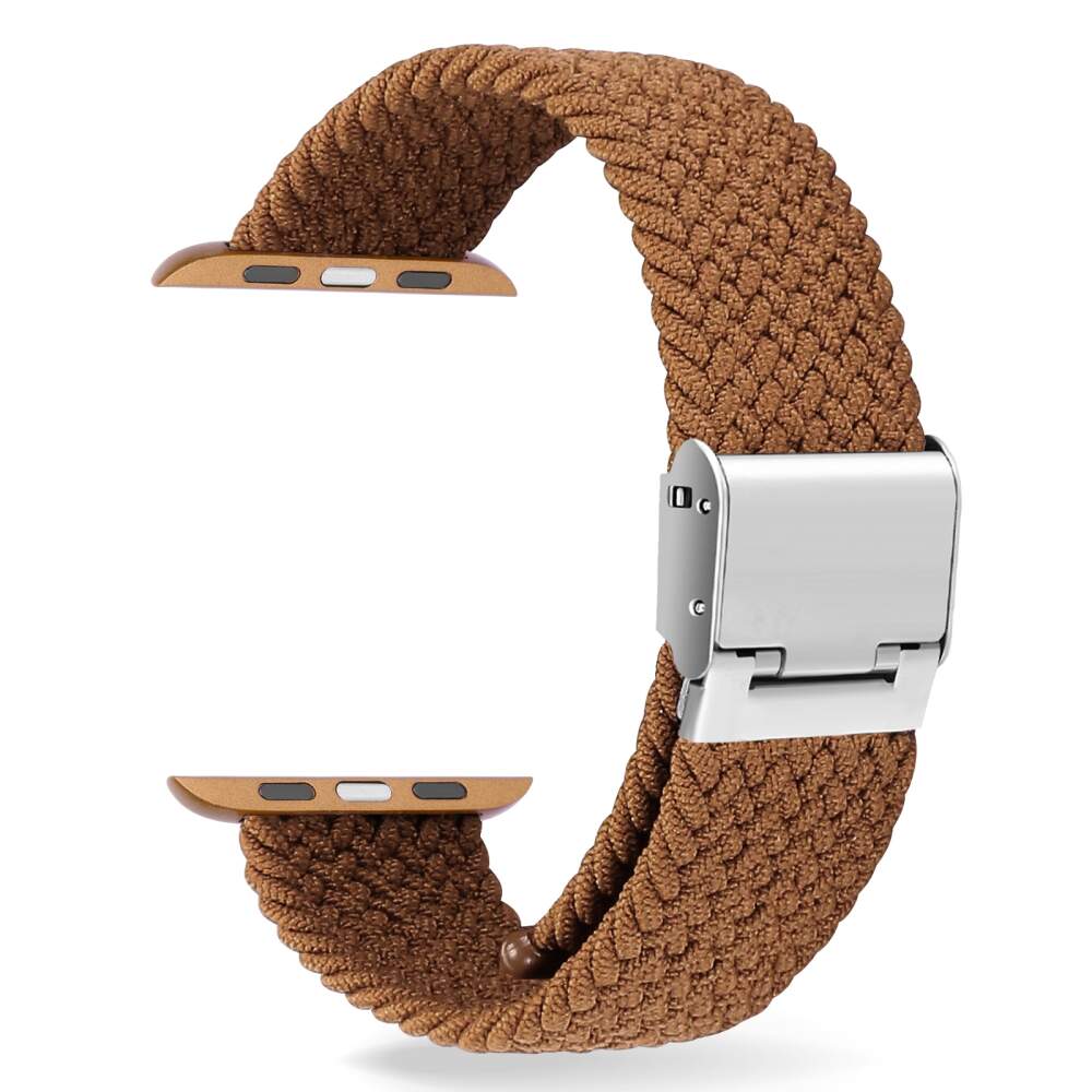 Braided Band for Apple Watch Series 41mm / 40mm / 38mm - Brown Yellow