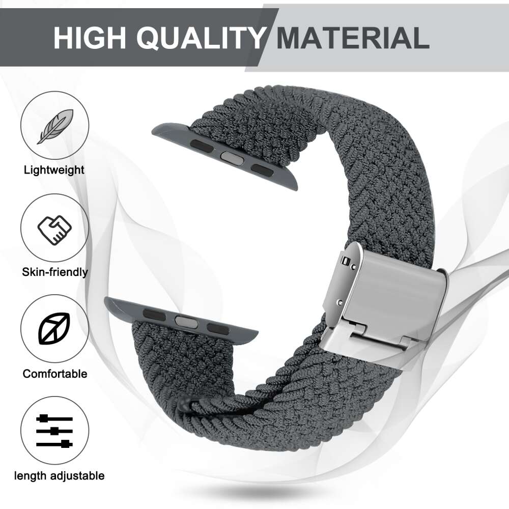 Braided Band for Apple Watch Series 41mm / 40mm / 38mm - Gray