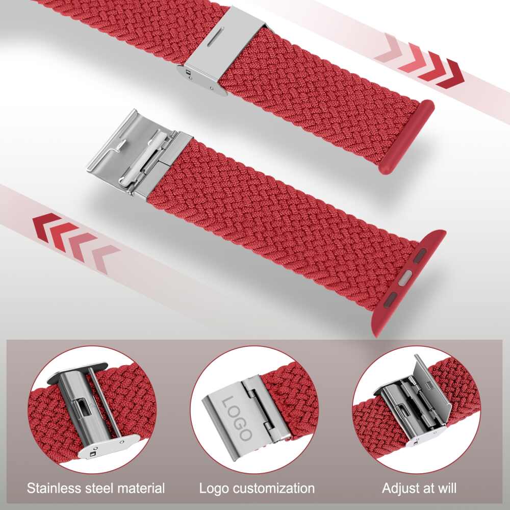 Braided Band for Apple Watch Series 41mm / 40mm / 38mm - Red