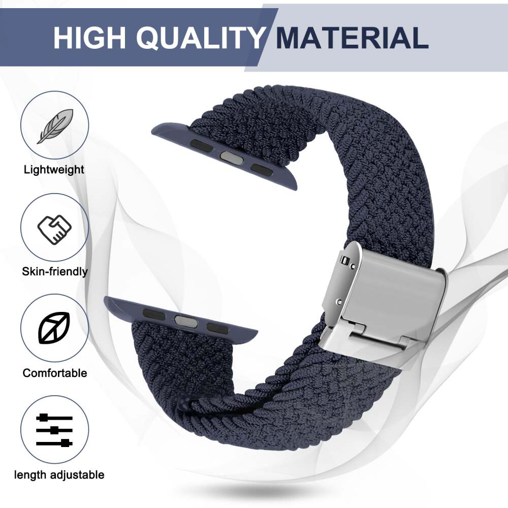 Braided Band for Apple Watch Series 41mm / 40mm / 38mm - Wood Carbon