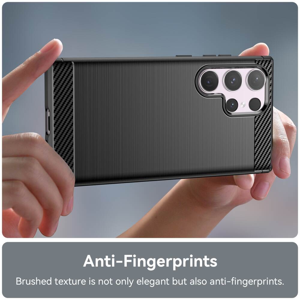 Samsung Galaxy S24 Ultra 5G Case Brushed Texture TPU - Black