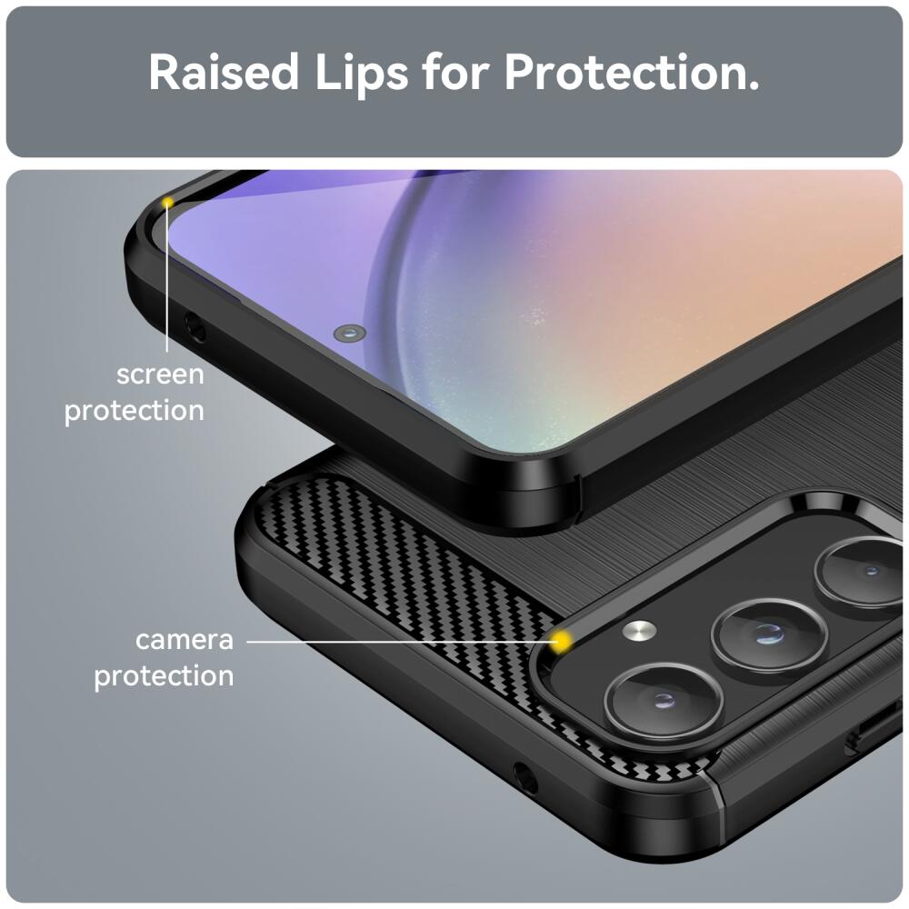 Samsung Galaxy A55 Case Brushed Texture TPU - Black