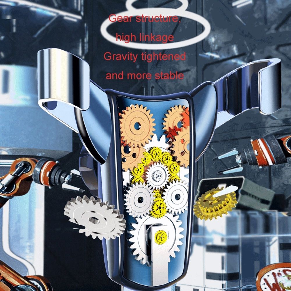 Car Phone Holder Air Outlet Triangular Gravity - Black