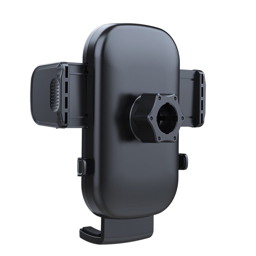 Car Phone Holder Air Vent Mount Coaxial Knob Secure Grip - Black