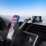 Car Phone Holder Dashboard Sucker Mount with Retractable Clamp Arm