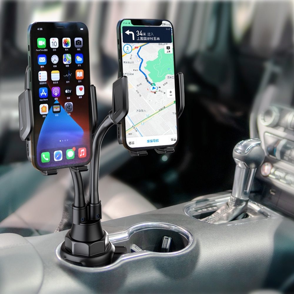 Car Phone Holder for Car Cup Double Mobile Phone Holder Mount