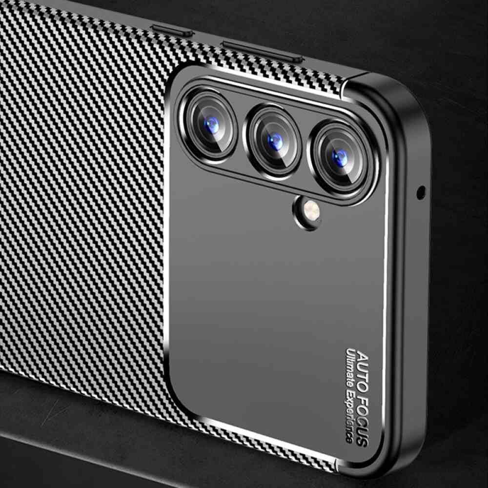 Samsung Galaxy A35 Case Carbon Fiber Texture TPU - Black