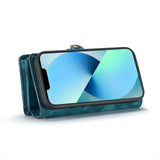 iPhone 13 Case CASEME Multi-slot Detachable Wallet - Blue