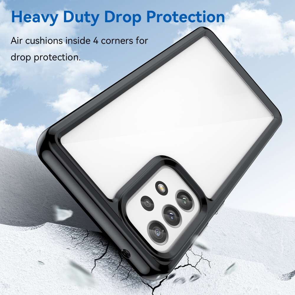 Samsung Galaxy A73 5G Case Colorful Series Acrylic + TPU - Black