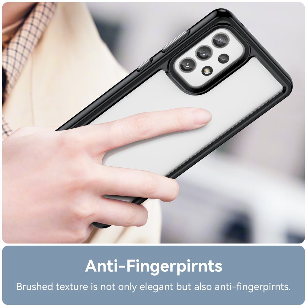 Samsung Galaxy A73 5G Case Colorful Series Acrylic + TPU - Black