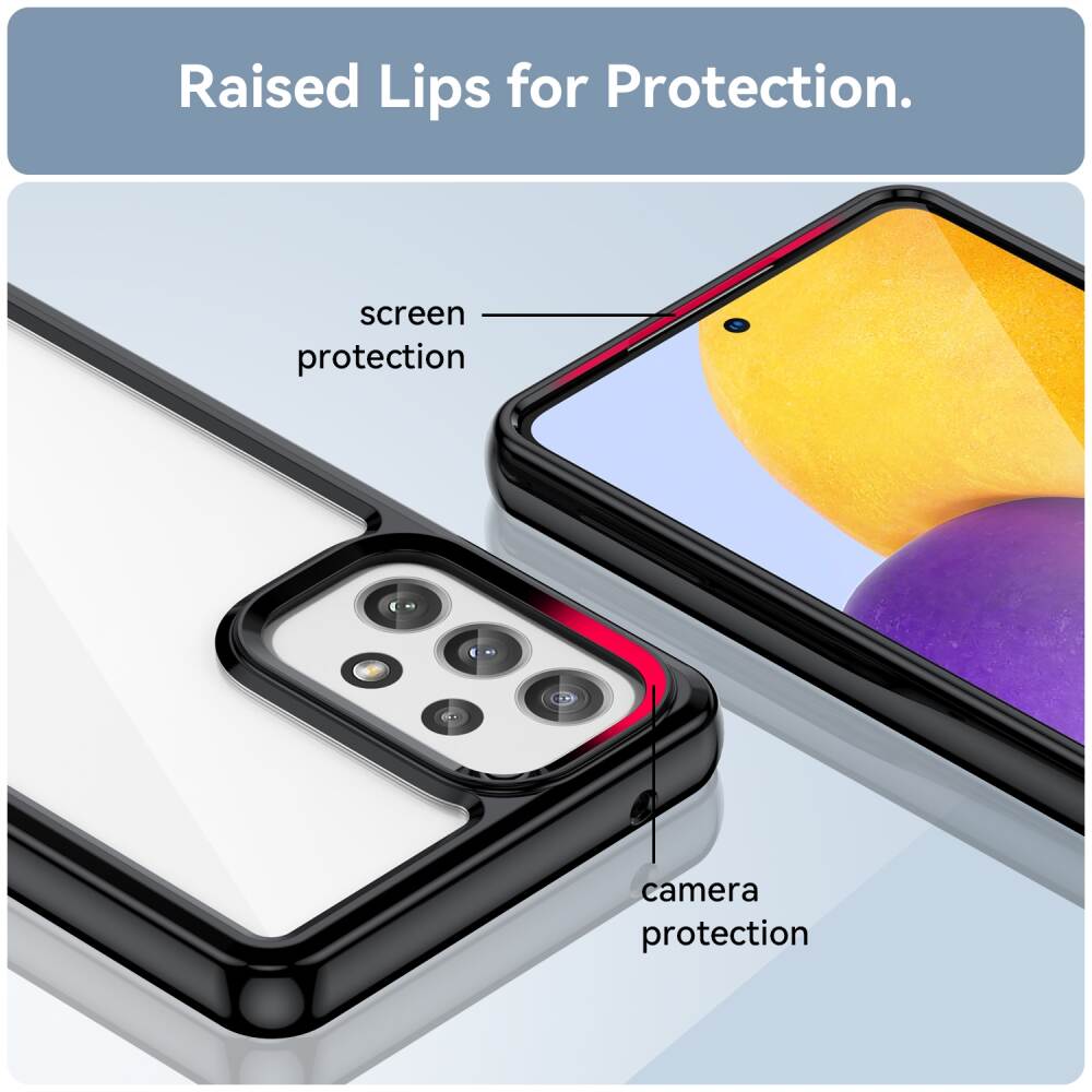 Samsung Galaxy A73 5G Case Colorful Series Acrylic + TPU - Black