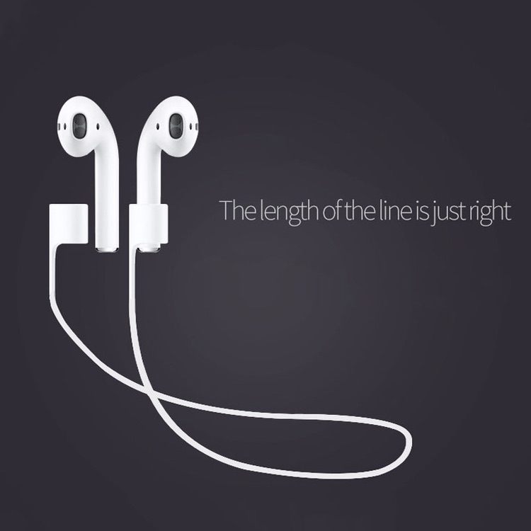 Earphone Anti-lost Strap for AirPods 2 / AirPods 1 Silicone - White