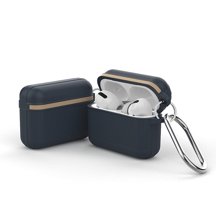 Earphone Protective Case with Hook For AirPods Pro - Navy Blue