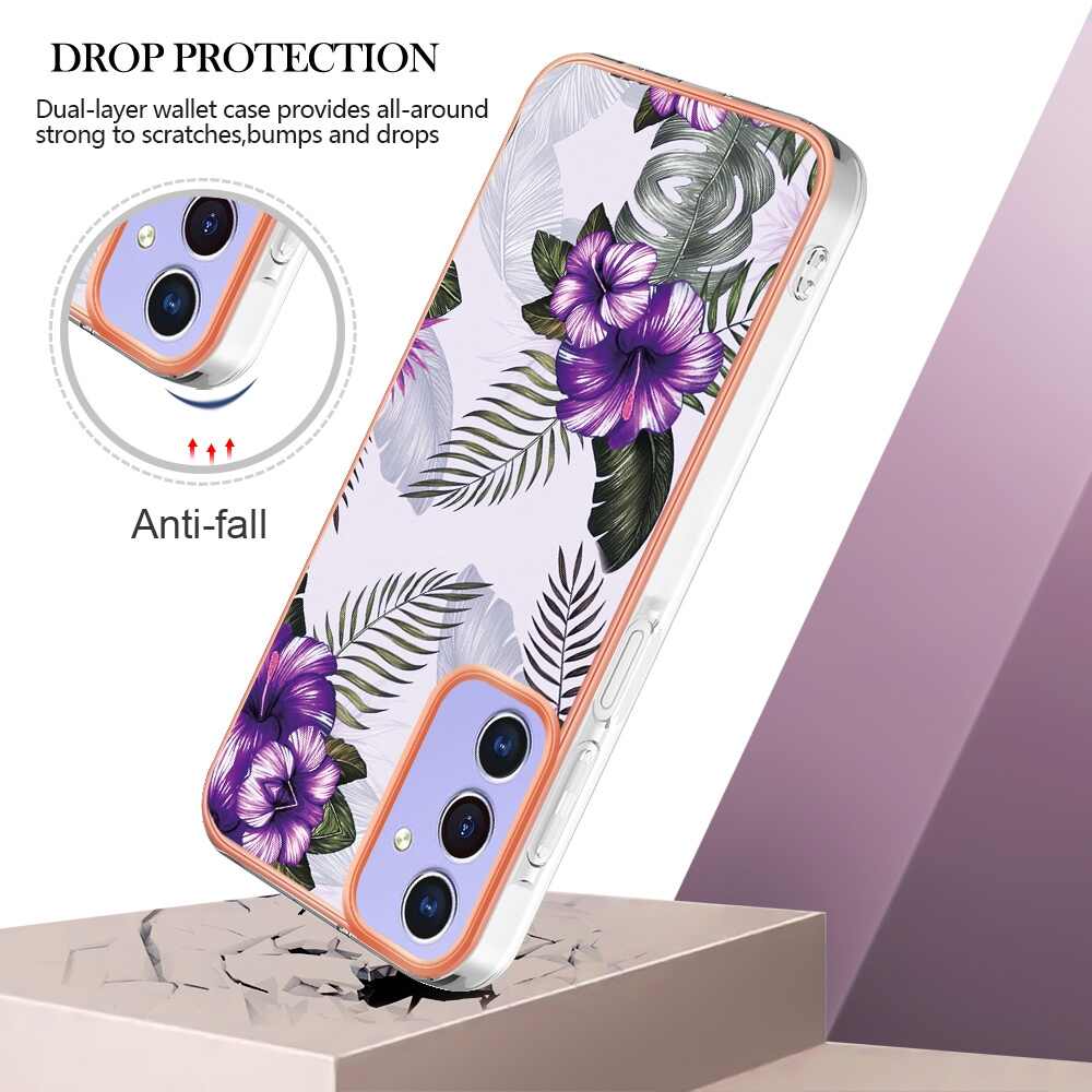 Samsung Galaxy A15 5G Case Protective IMD - Purple Flower
