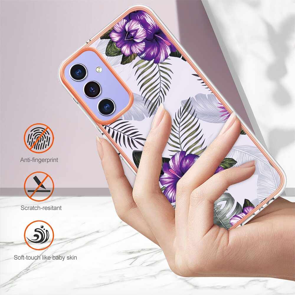 Samsung Galaxy A15 5G Case Protective IMD - Purple Flower