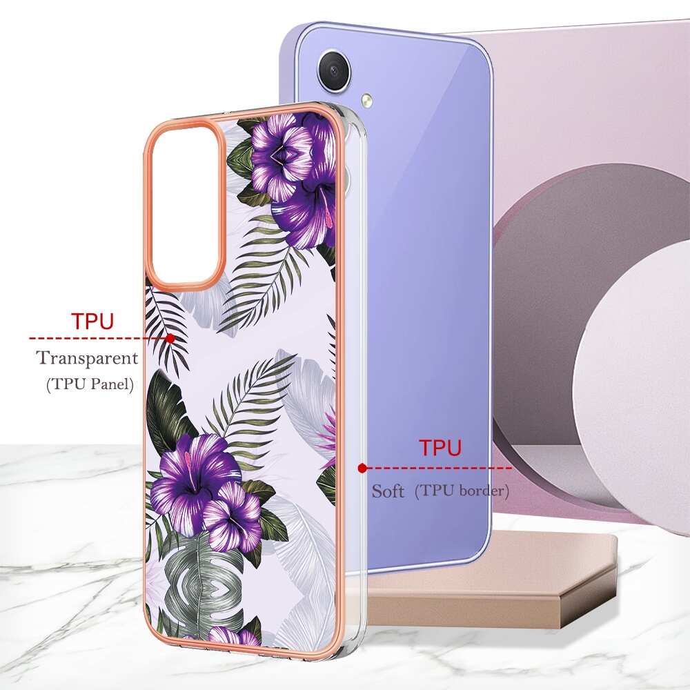Samsung Galaxy A15 5G Case Protective IMD - Purple Flower