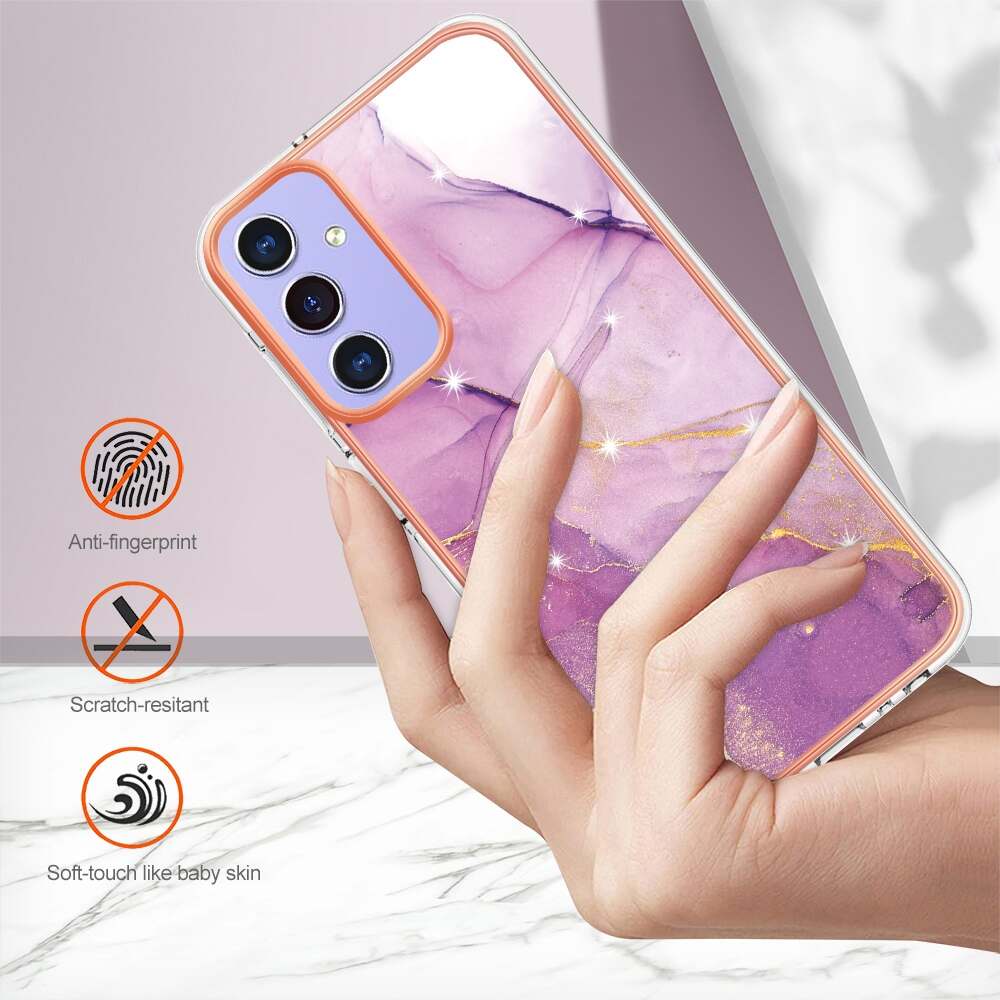 Samsung Galaxy A15 5G Case Electroplating Marble - Purple