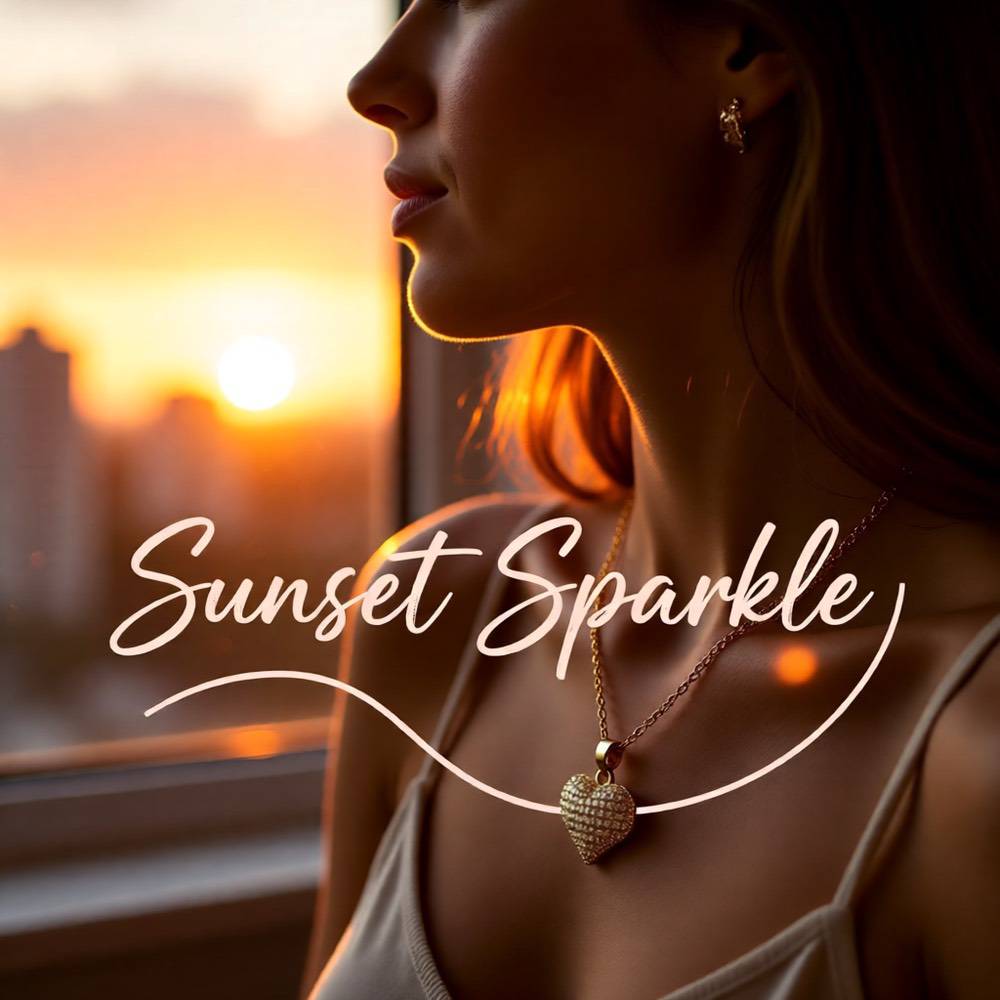 Elegant 18K Gold Plated Heart Necklace – Titanium Steel Design