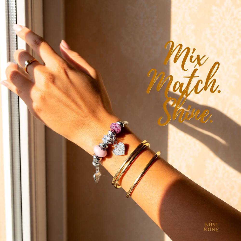 Elegant Heart Stainless Steel Asymmetrical Plated Bangle