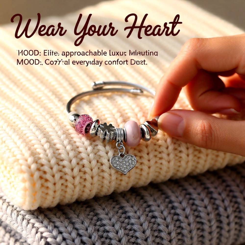 Elegant Heart Stainless Steel Asymmetrical Plated Bangle