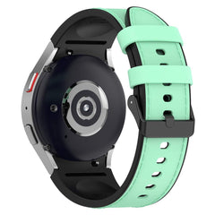 Galaxy Watch6 Silicone PU Leather Buckle Band – Green