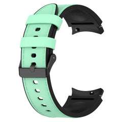 Galaxy Watch6 Silicone PU Leather Buckle Band – Green