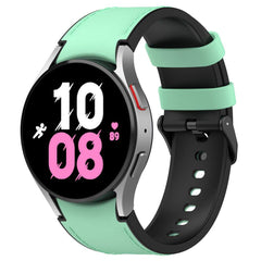 Galaxy Watch6 Silicone PU Leather Buckle Band – Green