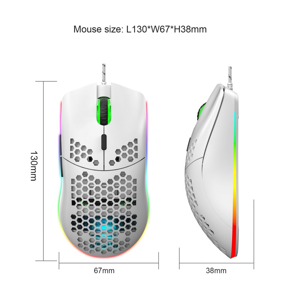 Gaming Mouse Wired 6 Keys RGB Lighting Programmable