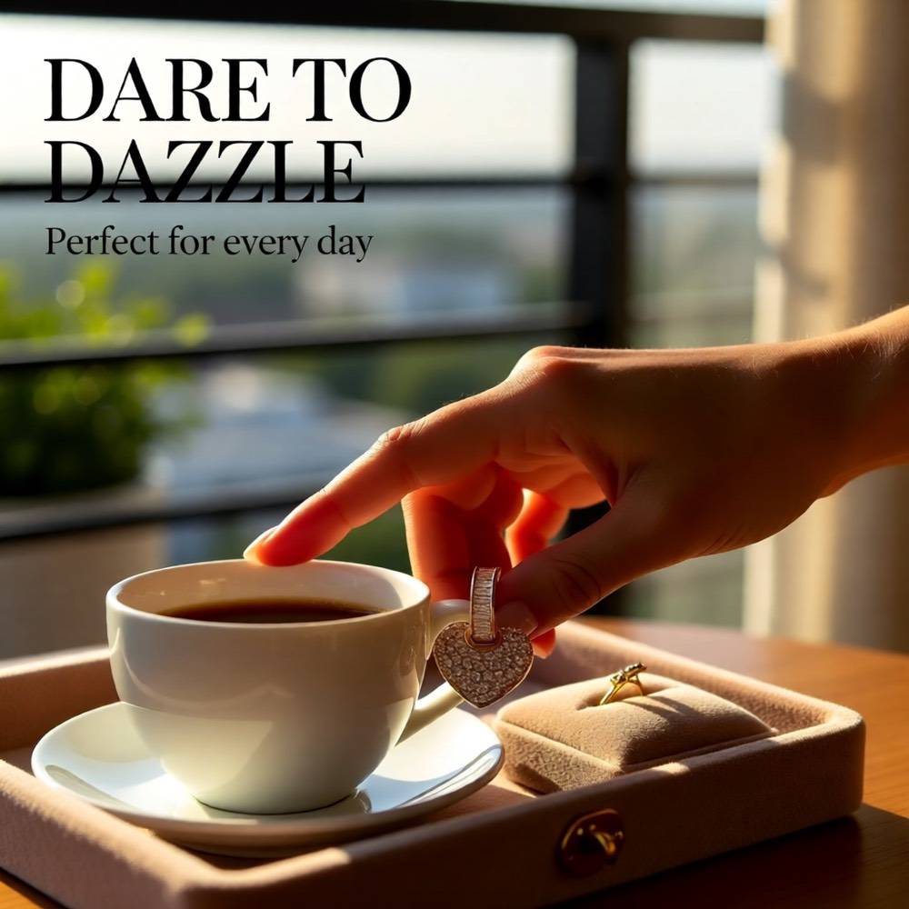 Gold Plated Heart Zircon Earrings – Elegant Copper Design (1 Pair)