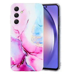 Samsung Galaxy A55 Case IMD Marble Pattern TPU - Pink Blue