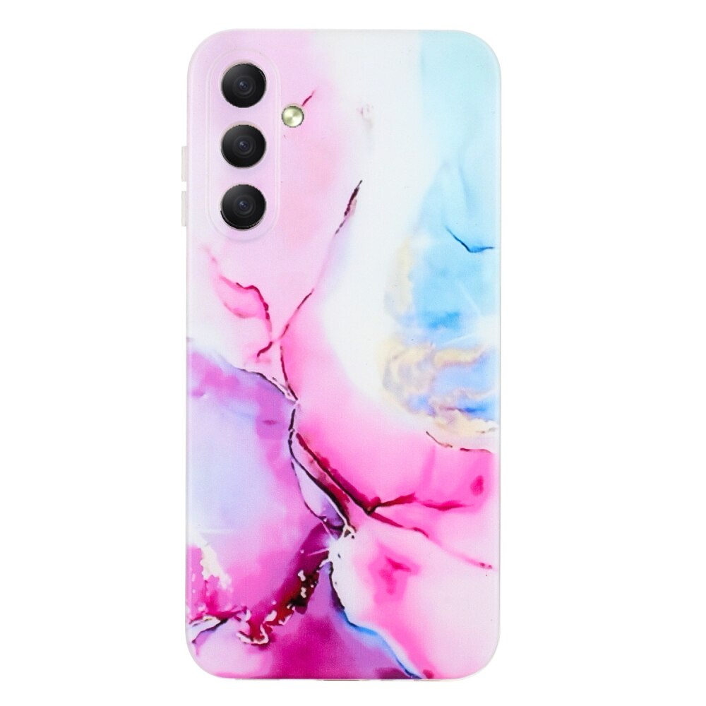Samsung Galaxy A55 Case IMD Marble Pattern TPU - Pink Blue