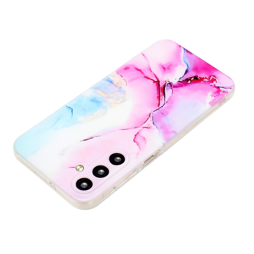Samsung Galaxy A15 Case IMD Marble Pattern TPU - Pink Blue