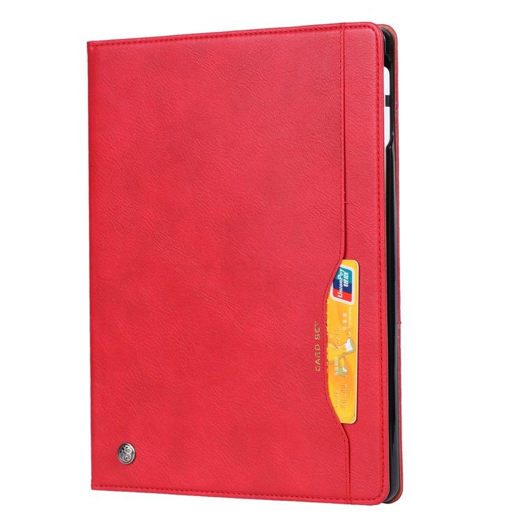 iPad Pro 11 2018 Case Knead Skin Texture Multi-slot cards - Red