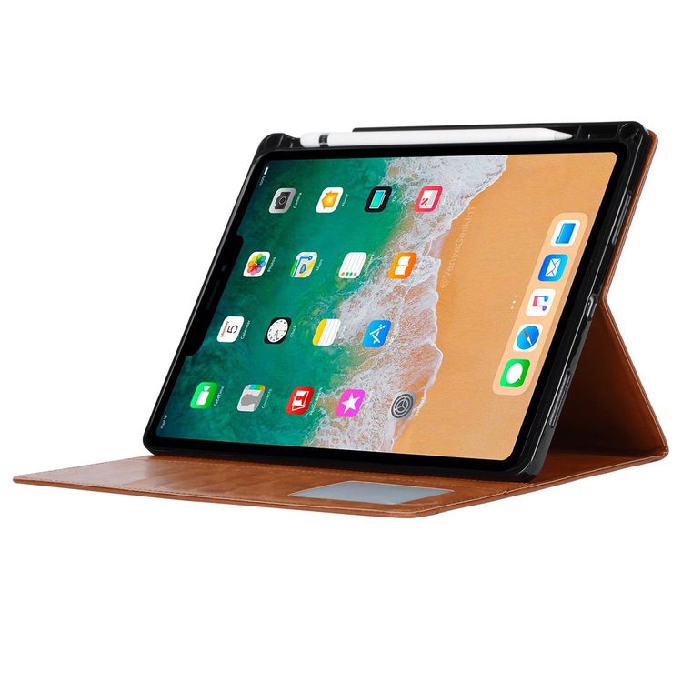 iPad Pro 11 2018 Case Knead Skin Texture Multi-slot cards - Red